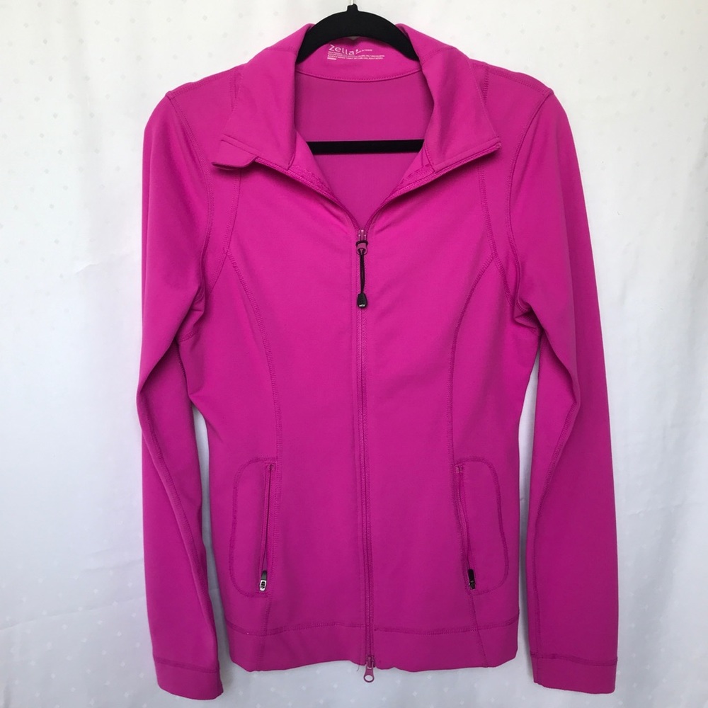 Zella Fuchsia Athleisure Double Zip Jacket